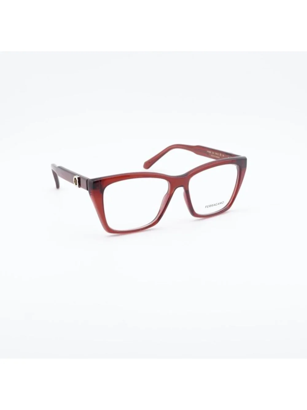 Salvatore Ferragamo SF3030E 616 Eyeglasses Transparent Red 54mm Square Frame